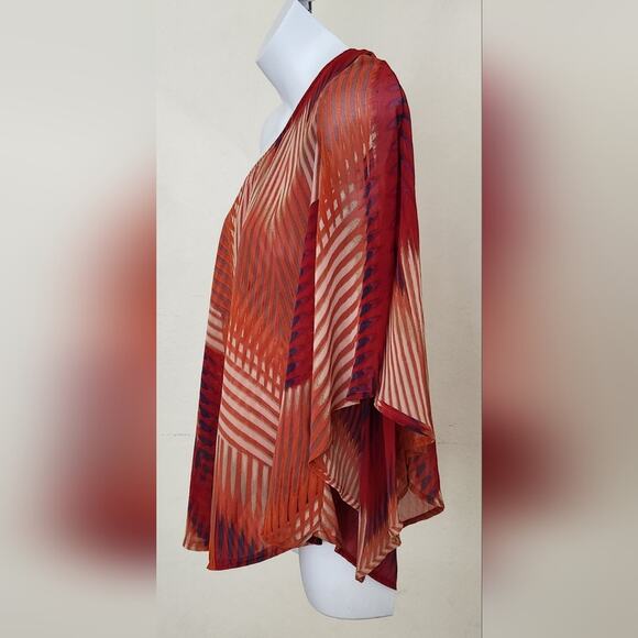 JESSICA SIMPSON One Shoulder Printed Blouse Top Size M - Picture 6 of 12